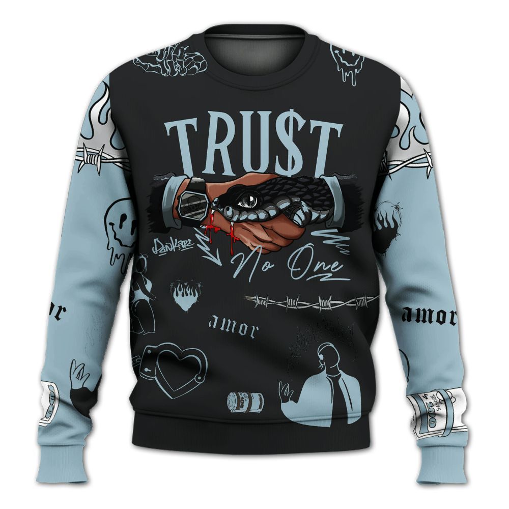 Sweatshirt To Match Chambray 7s - Snake Trust No One All Over Print