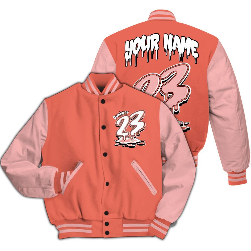 Varsity Jacket To Match Low OG PSG 1s - Custom Name 23 Drip All Over Print