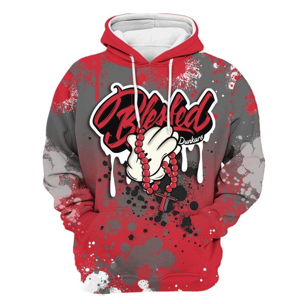 Hoodie To Match Bunny 2025 8s - God Blessed Ink Drip All Over Print