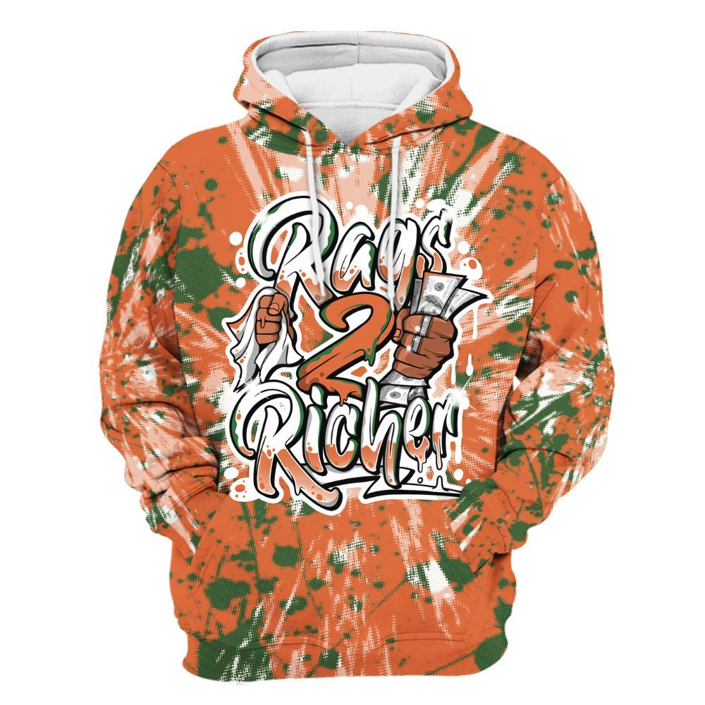 Hoodie To Match Low Miami 5s - Rag 2 Rich Graphic Luxury All Over Print