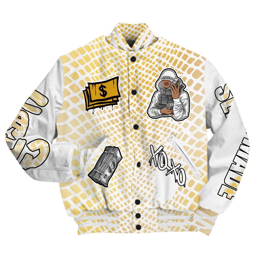 Varsity Jacket To Match Low Yellow Python 11s - Selfmade Unique All Over Print