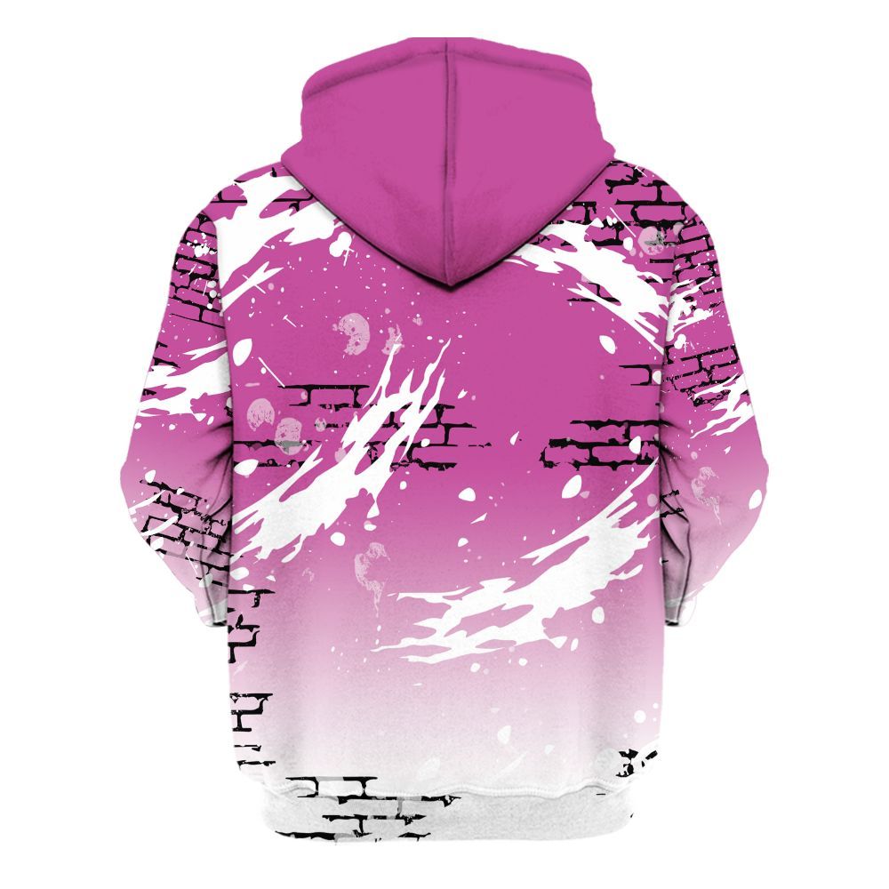 Hoodie To Match Dunk Low Active Fuchsia - Values Of Loyalty Drip All Over Print