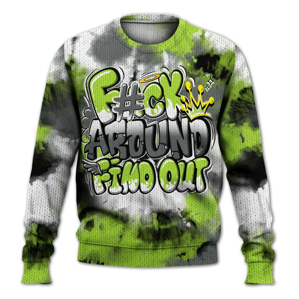 Knitted Sweater To Match Air Max 95 Neon - Tie Dye FK Around Find Out