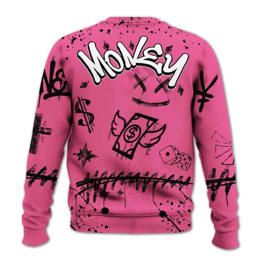 Sweatshirt To Match Air Max SNDR Hyper Pink - Everybody Paid In Full Crayon All Over Print