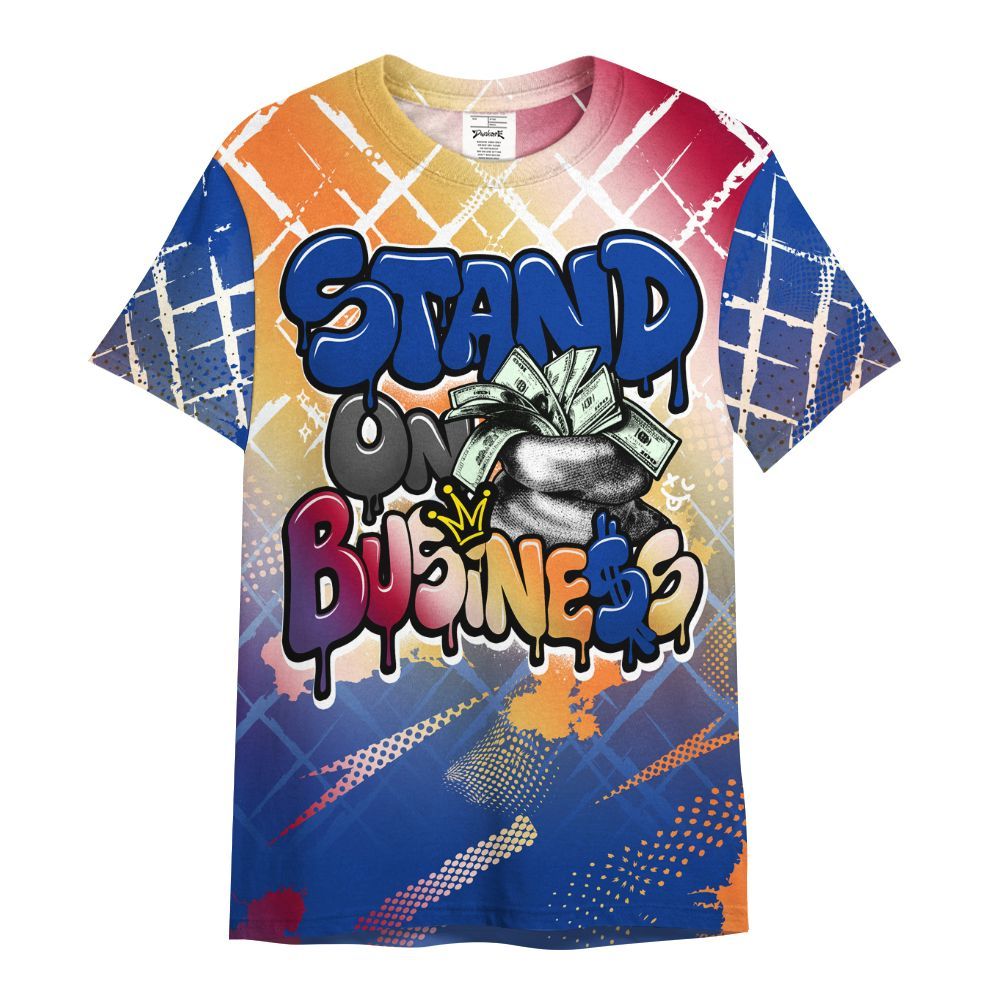 Shirt To Match Air Griffey Max Los Angeles 1s - Halftone Stand Business Dripping All Over Print