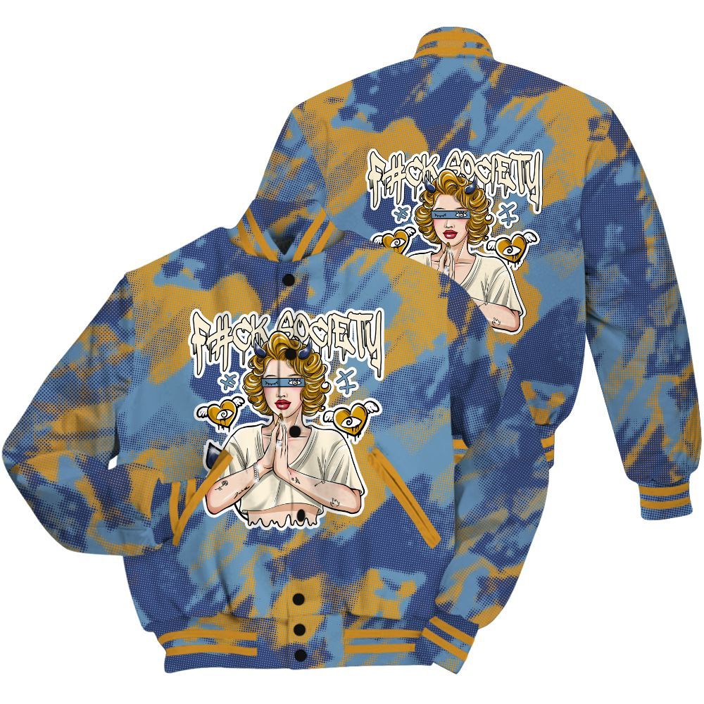 Varsity Jacket To Match High OG First In Flight 1s Shirt - F#ck Xociety Halftone All Over Print