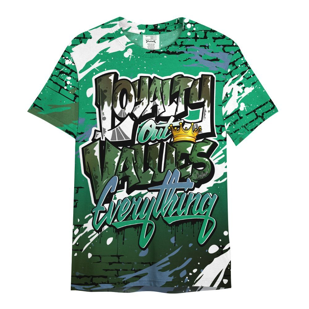 Shirt To Match Foamposite Pro Pine Green 2025 - Values Of Loyalty Drip All Over Print