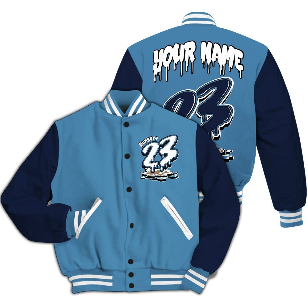 Varsity Jacket To Match Air Force 1 Stash - Custom Name 23 Drip All Over Print