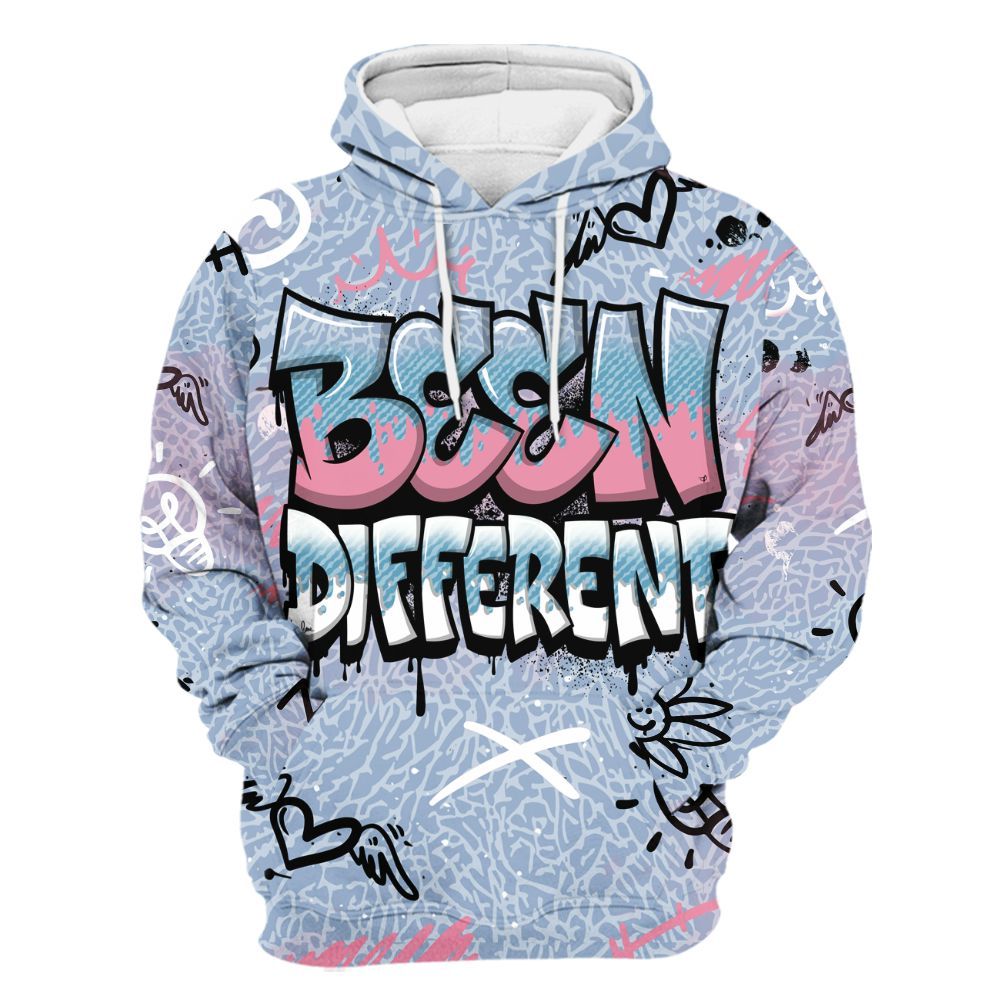 Hoodie To Match Denim Pink Glow 3s - Drip Been Di2ferent All Over Print
