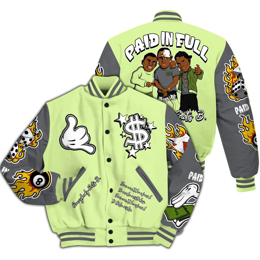 Varsity Jacket To Match Smoke Grey Volt TR 1s - Everybody Paid In Full Graphic All Over Print