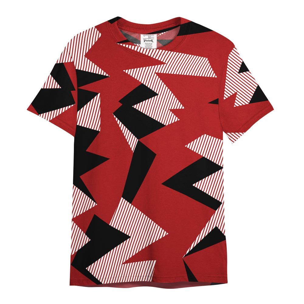 Shirt To Match Red Taxi 12s - Geometric Camouflage Pattern Shirt Outfit