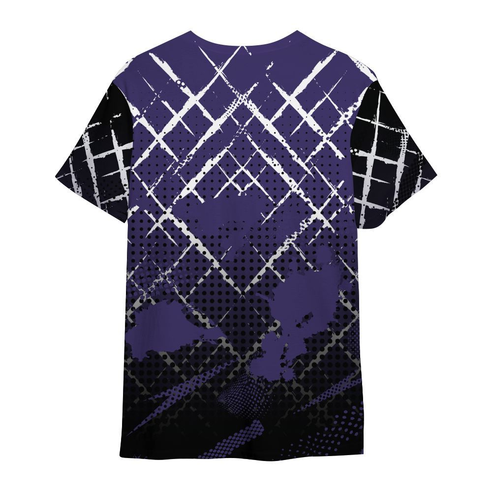 Shirt To Match Retro Court Purple 13s - Halftone Stand Business Dripping All Over Print