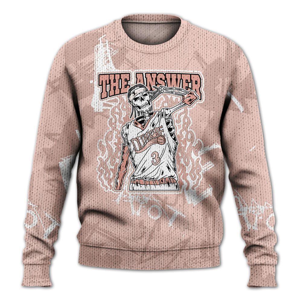 Knitted Sweater To Match Low Legend Pink 11s - Allen Answer Skeleton Messyz