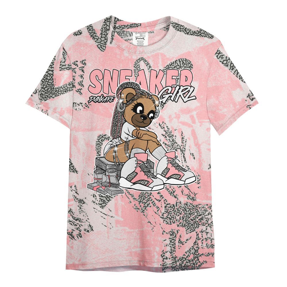 Shirt To Match Retro Wings 3s - Sneaker Girl Bear Heart Grunge All Over Print