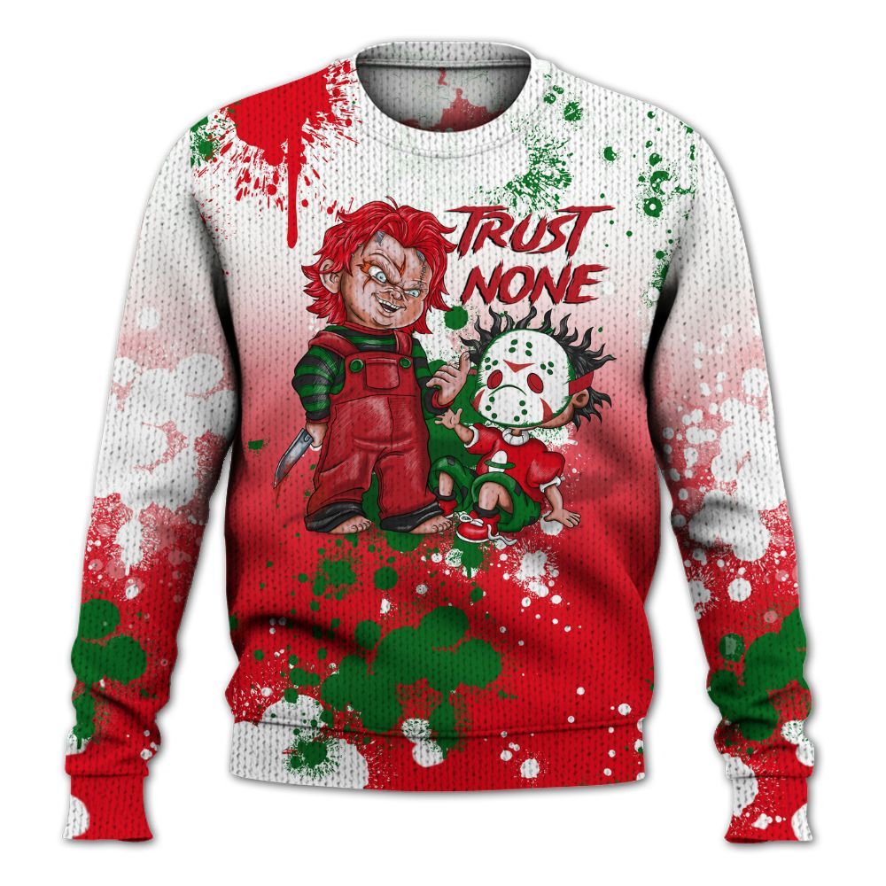 Sweater To Match Chicago 13s - Trust No One Scary Graphic