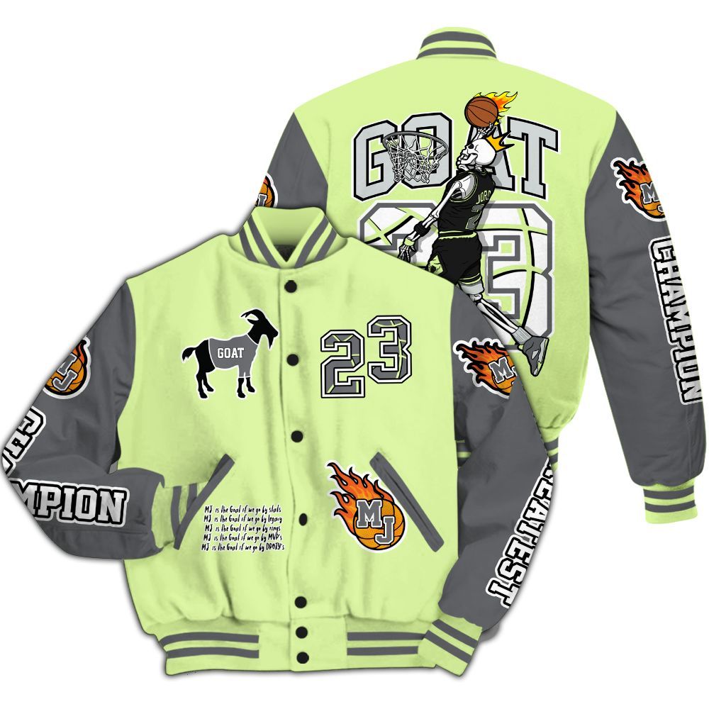 Varsity Jacket To Match Smoke Grey Volt TR 1s - 23 G.0.A.T Jump Up Basketball All Over Print