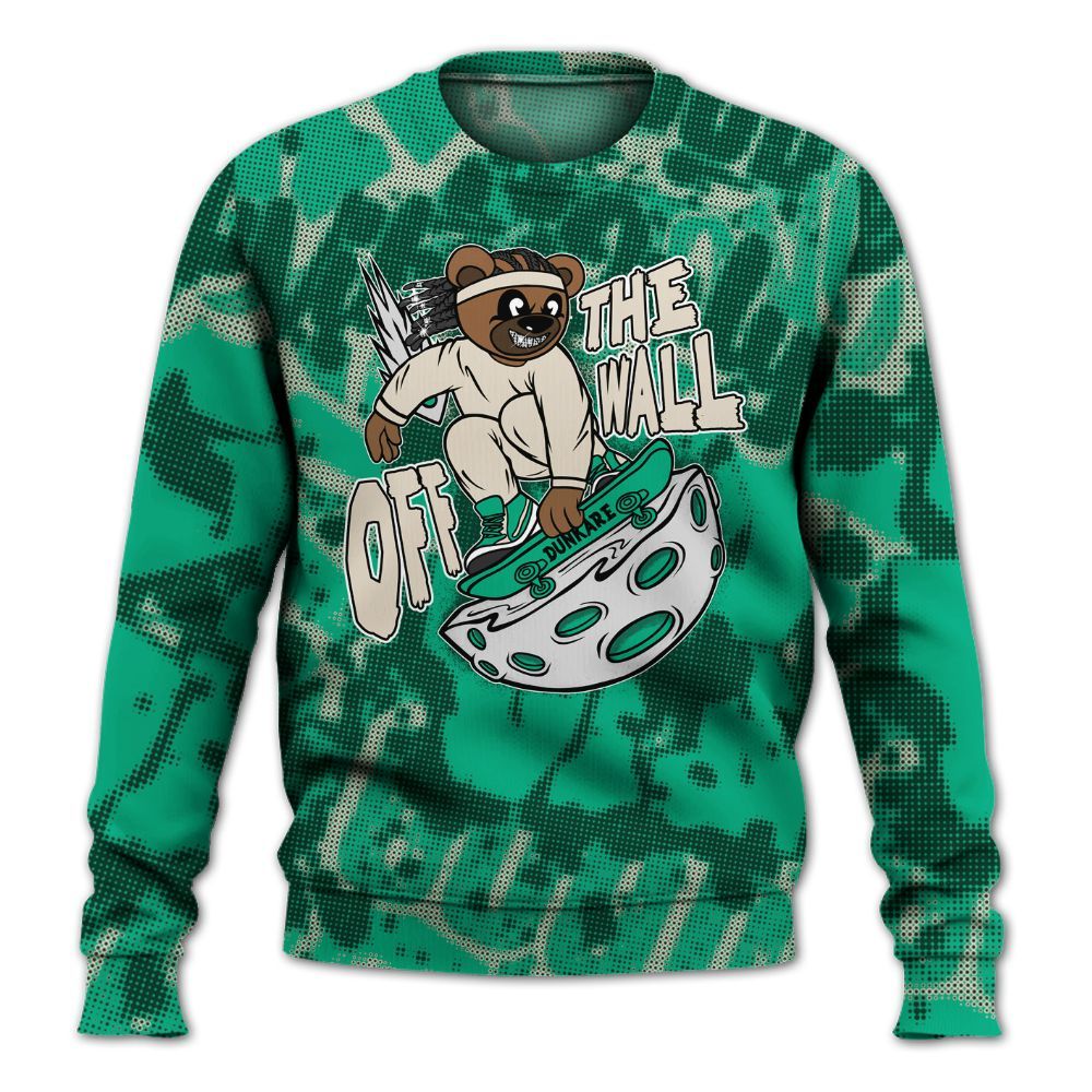 Sweatshirt To Match Oxidized Green 4s - Quirky Bear Street All Over Print