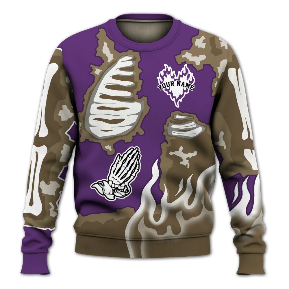 Sweatshirt To Match Air Diamond Turf Ravens - Dislike Us Graphic Burning Custom Name All Over Print