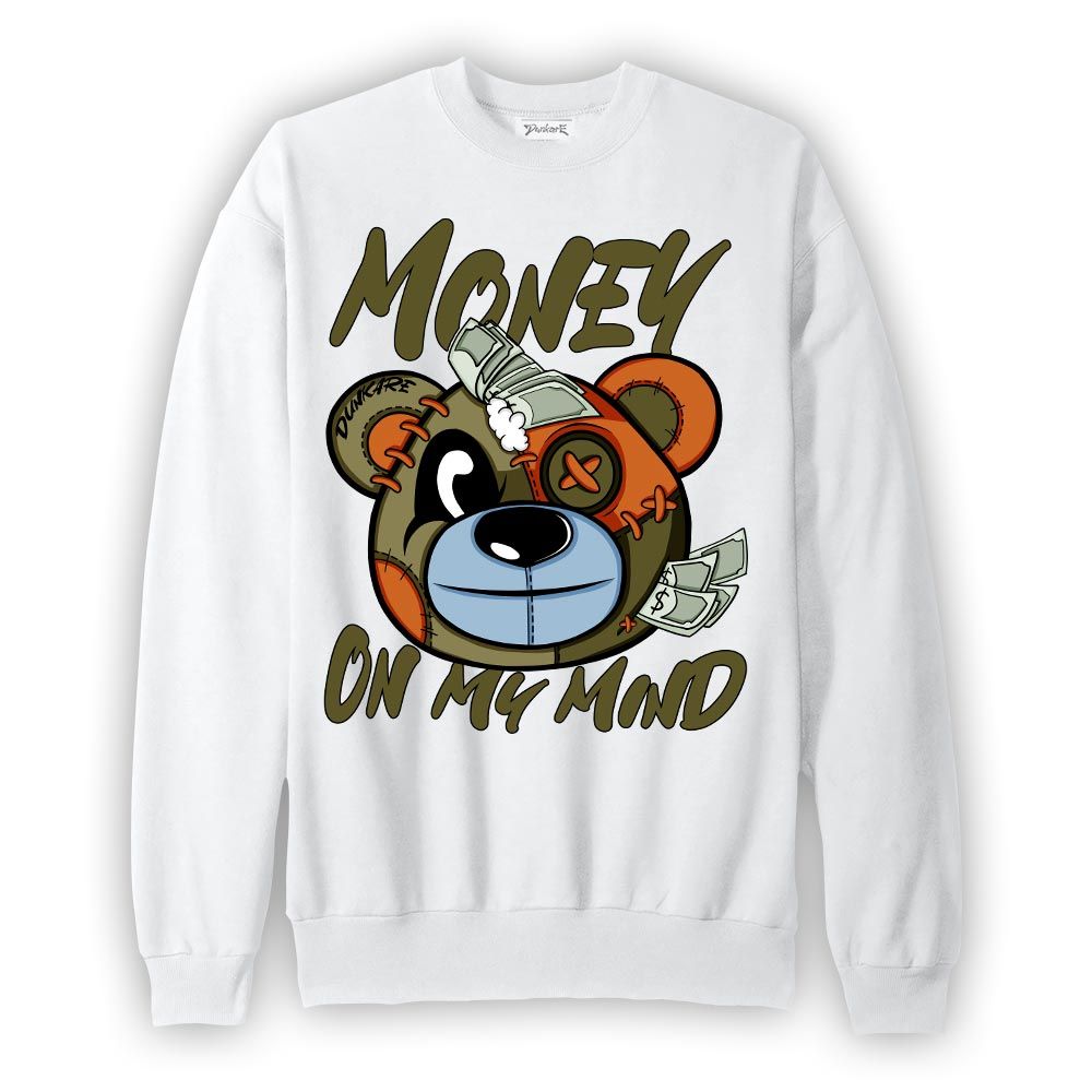 Sweatshirt To match Olive 5s Sweatshirt - Money On My Mind Bear Graphic 2904 NCMD