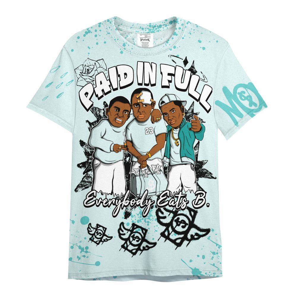 Shirt To Match KD 4 Easter Mint Candy - Paid In Full Crayon All Over Print