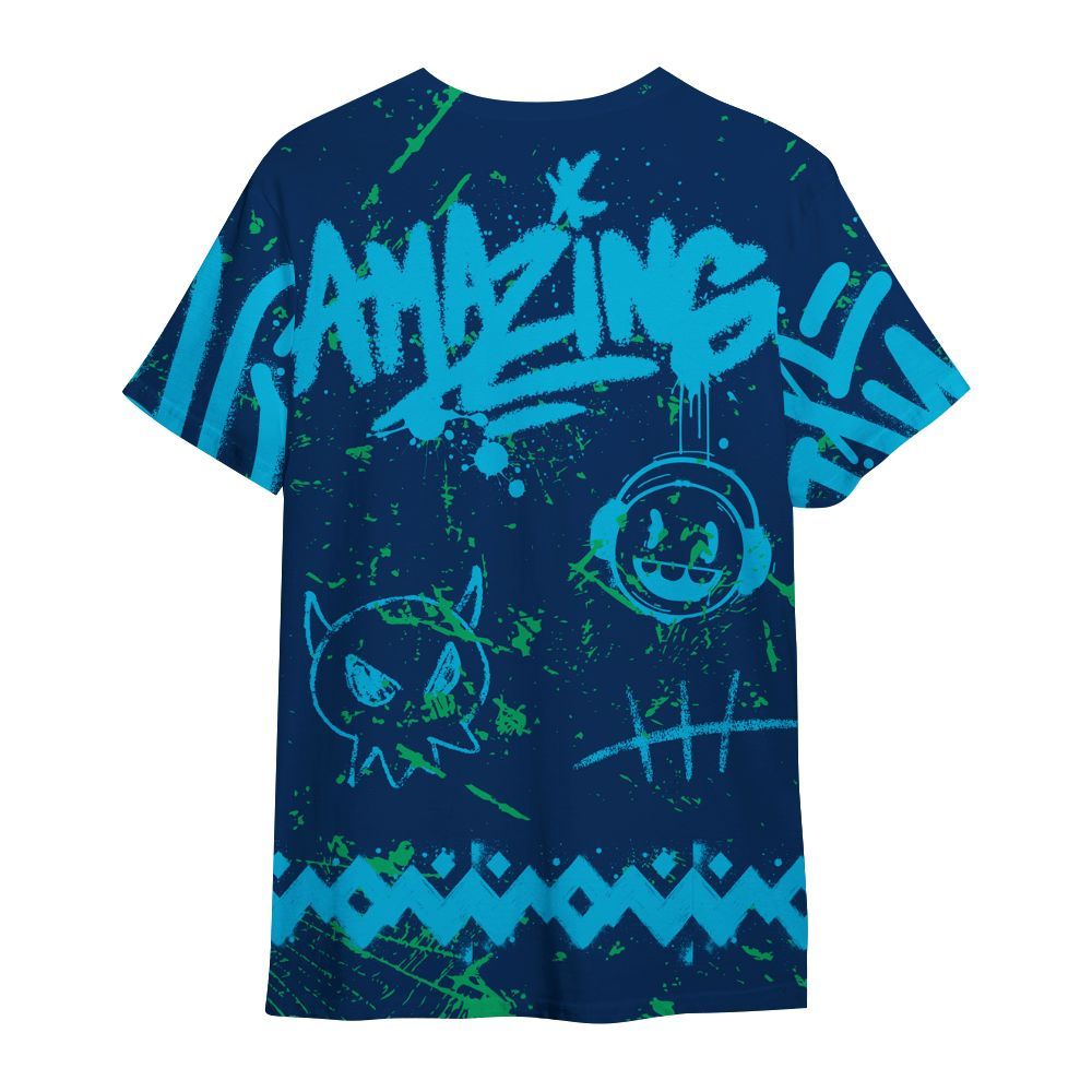 Shirt To Match Dunk Low GS Electric Algae - Friday Sneaker Crayon All Over Print
