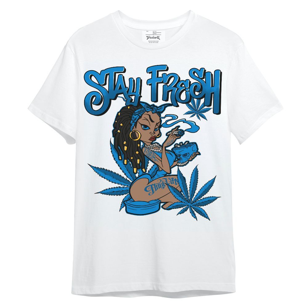 Shirt To Match Industrial Blue 4s - Stay Fresh Cannabis Military Blue 4s Unisex Shirt