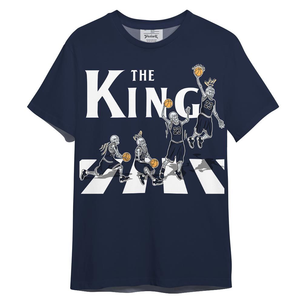 Shirt To Match Midnight Navy 13s - The King Basketball Shirt 3D Graphic Outfit 0705 TCD