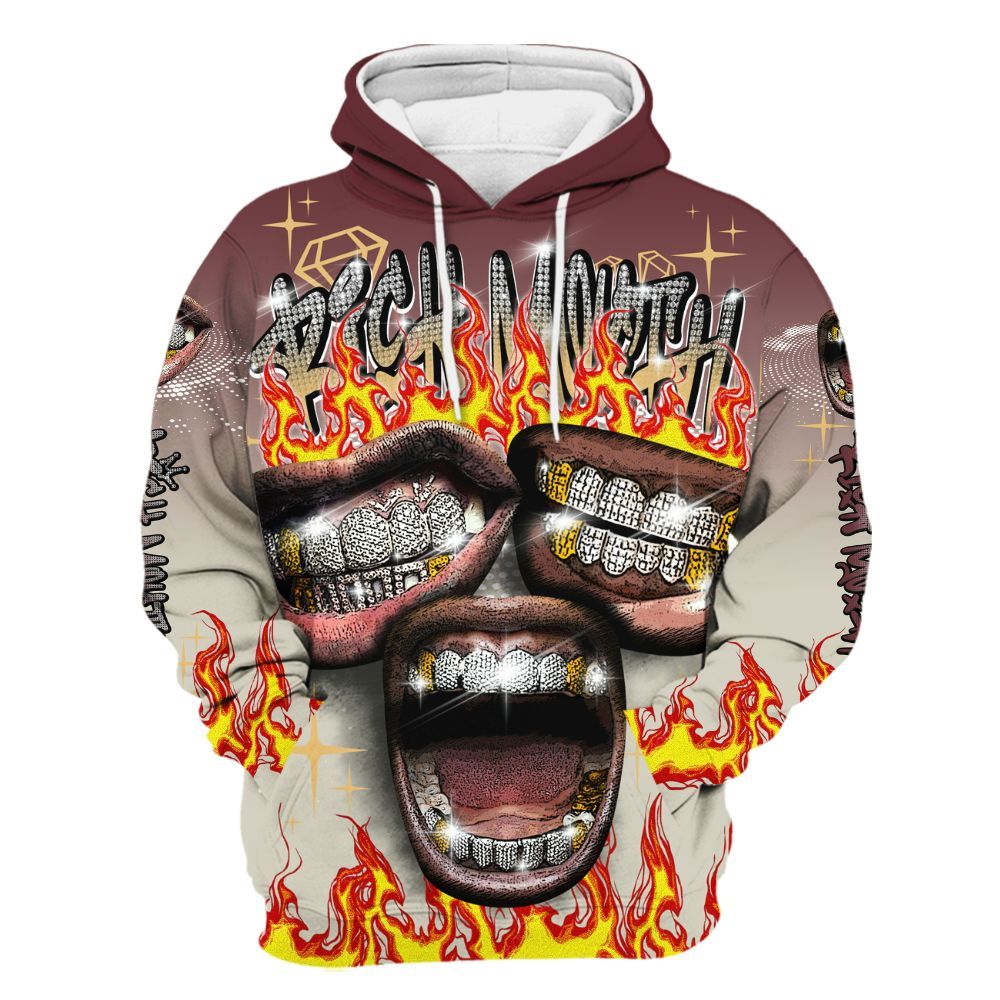 Hoodie To Match Legacy 312 Year Of The Snake - Rich Mouth Fire Rap Retro 90s All Over Print