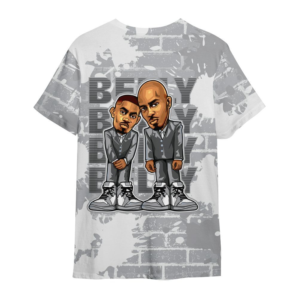 Shirt To Match Low OG Wolf Grey 1s - Belly Sneakers Graphic Halloween All Over Print
