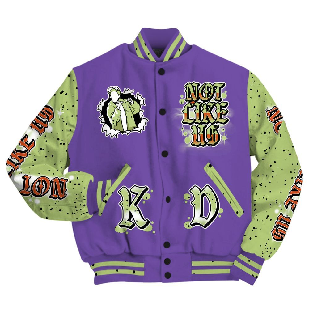 Varsity Jacket To Match Canyon Purple 4s - None Like Us Graphic All Over Print