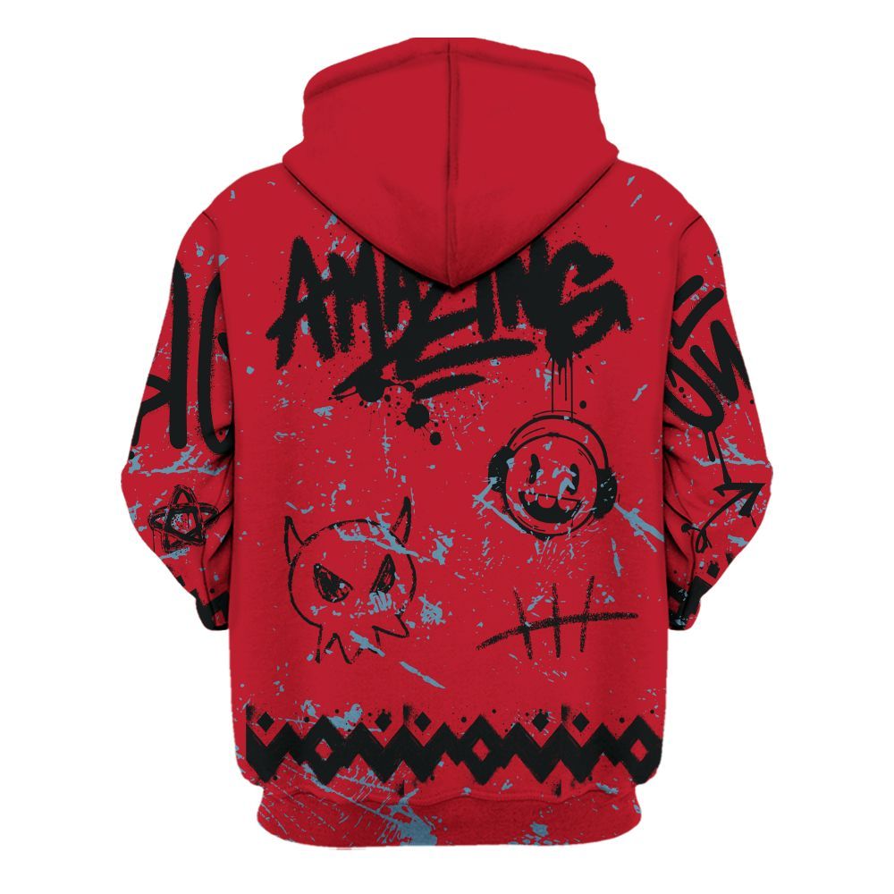 Hoodie To Match Retro Raging Bull 5s - Friday Sneaker Crayon All Over Print