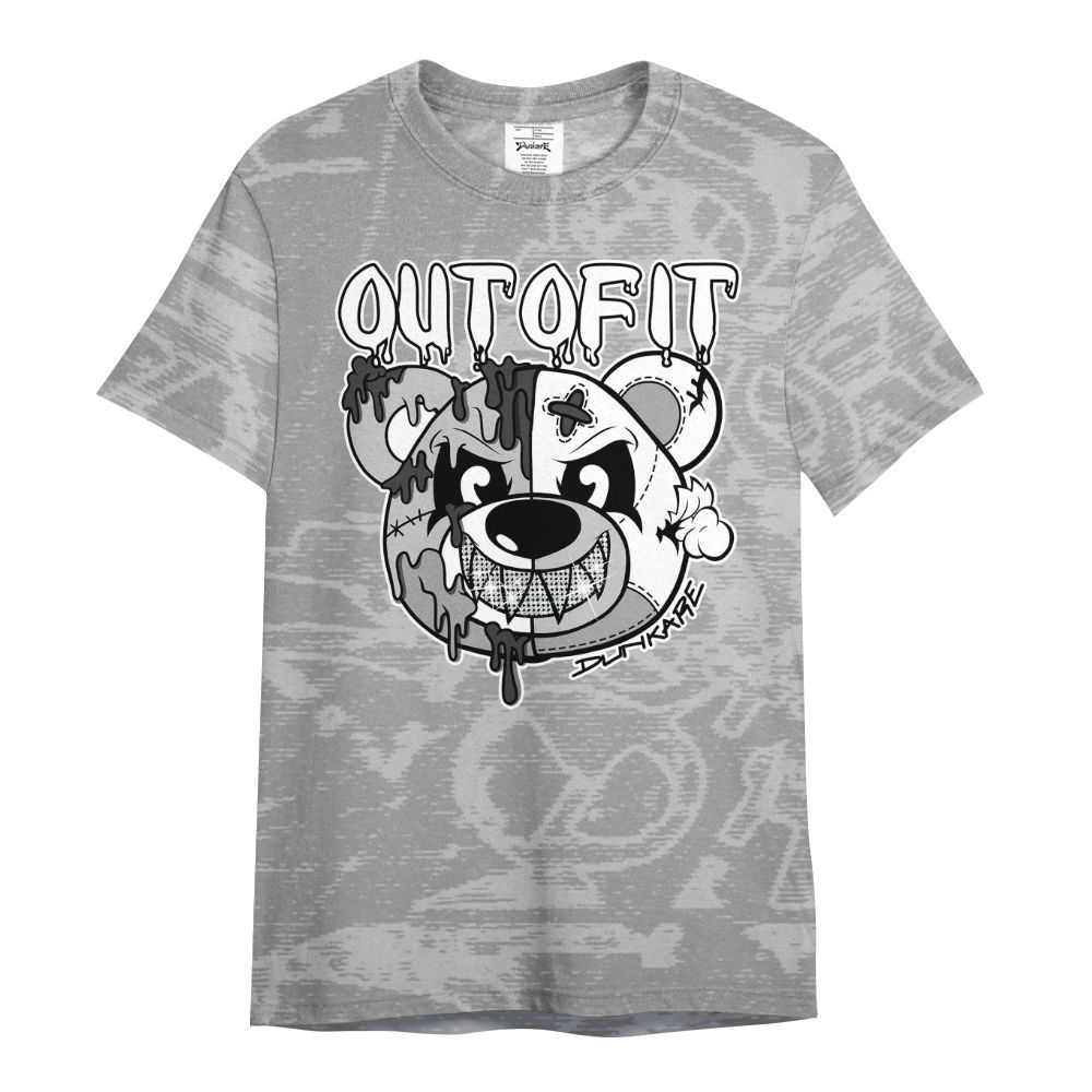 Shirt To Match Black Wolf Grey 12s - Out Of It Bear Avant-Garde All Over Print