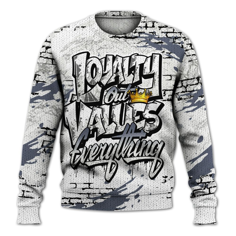 Knitted Sweater To Match Air Foamposite Jin Kazama - Values Of Loyalty Drip