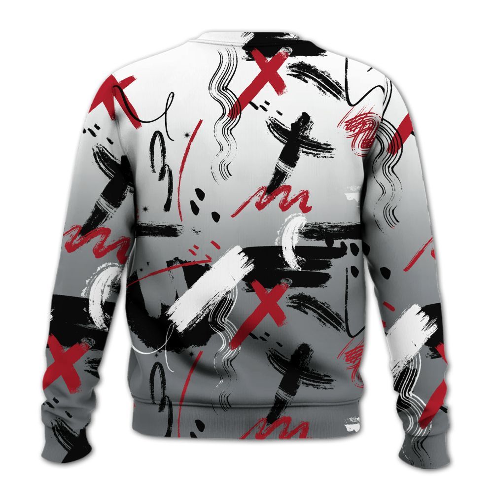 Sweatshirt To Match Retro Fire Red 9s - Money Hustle Grind Pray All Over Print