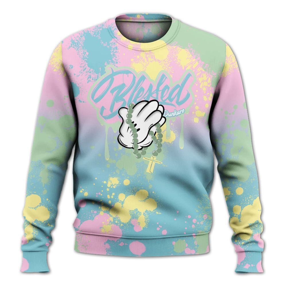 Sweatshirt To Match SB Dunk Low Visty - God Blessed Dripping All Over Print