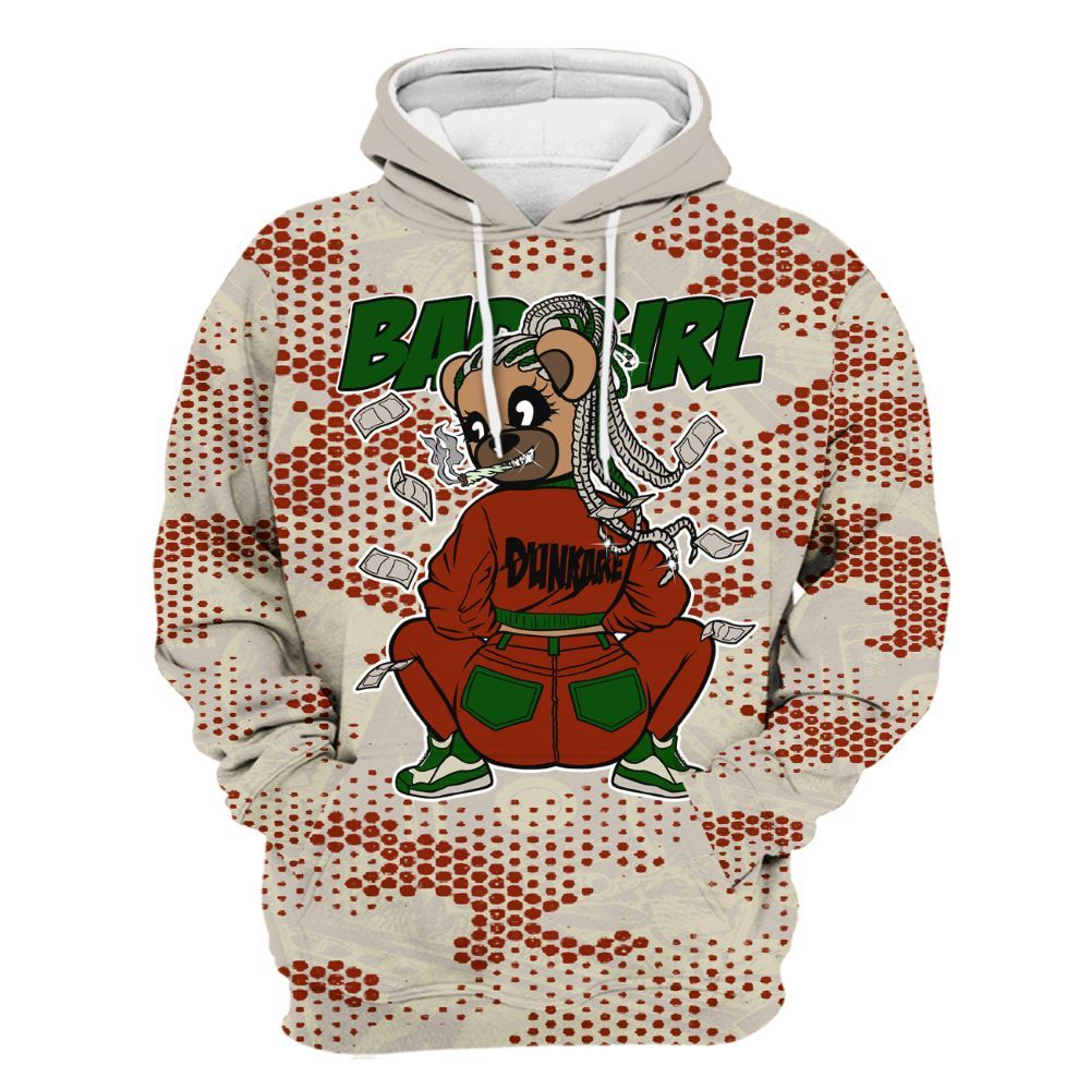 Hoodie To Match El Grito 5s - Rebellious Girl Bear Banknotes Art All Over Print