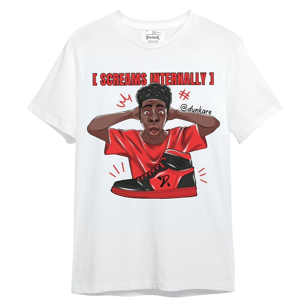 Shirt To Match Red Thunder 4s - Scream Internally Unisex Shirt