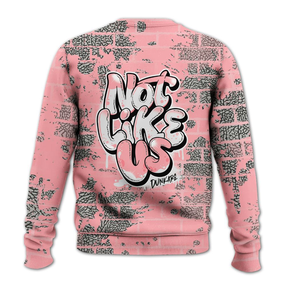 Sweatshirt To Match Retro Wings 3s - None Like Us Graphic Brick Art All Over Print