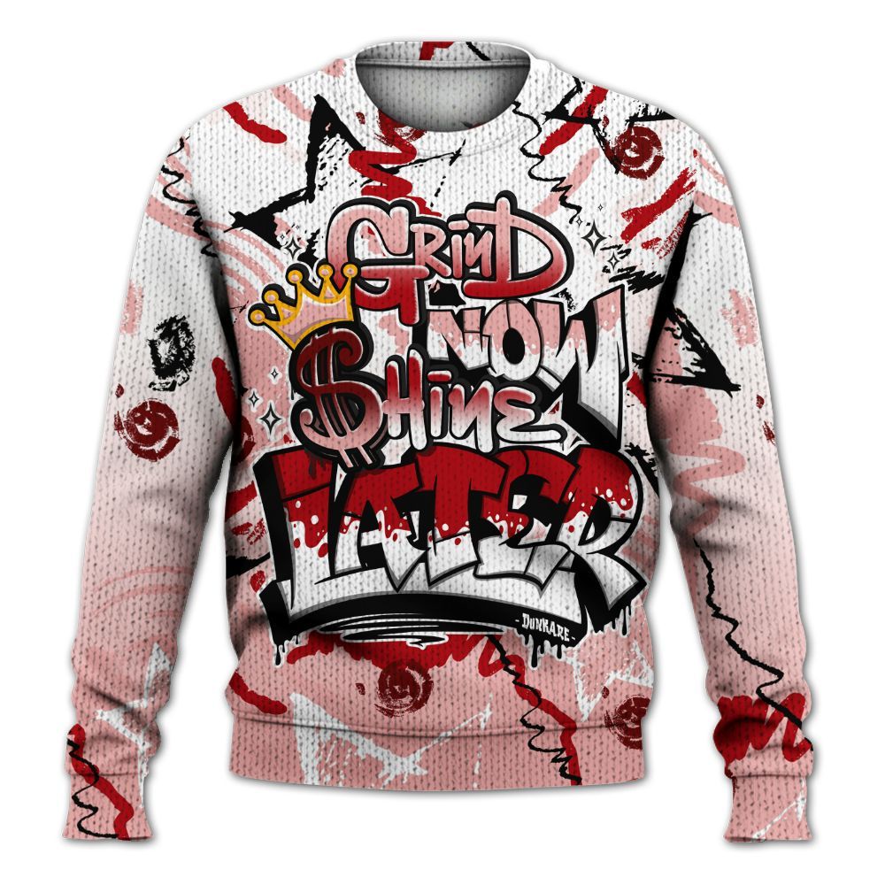 Knitted Sweater To Match Low Valentines Day 1s - Grind Shine Later Drip