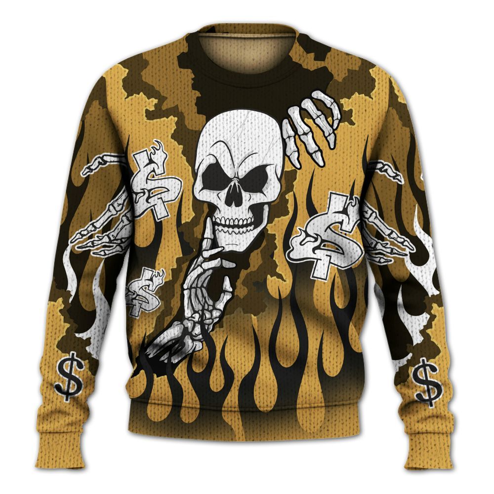 Knitted Sweater To Match Low OG Rookie Of The Year 1s - Ones Move In Silence Graphic Trapped