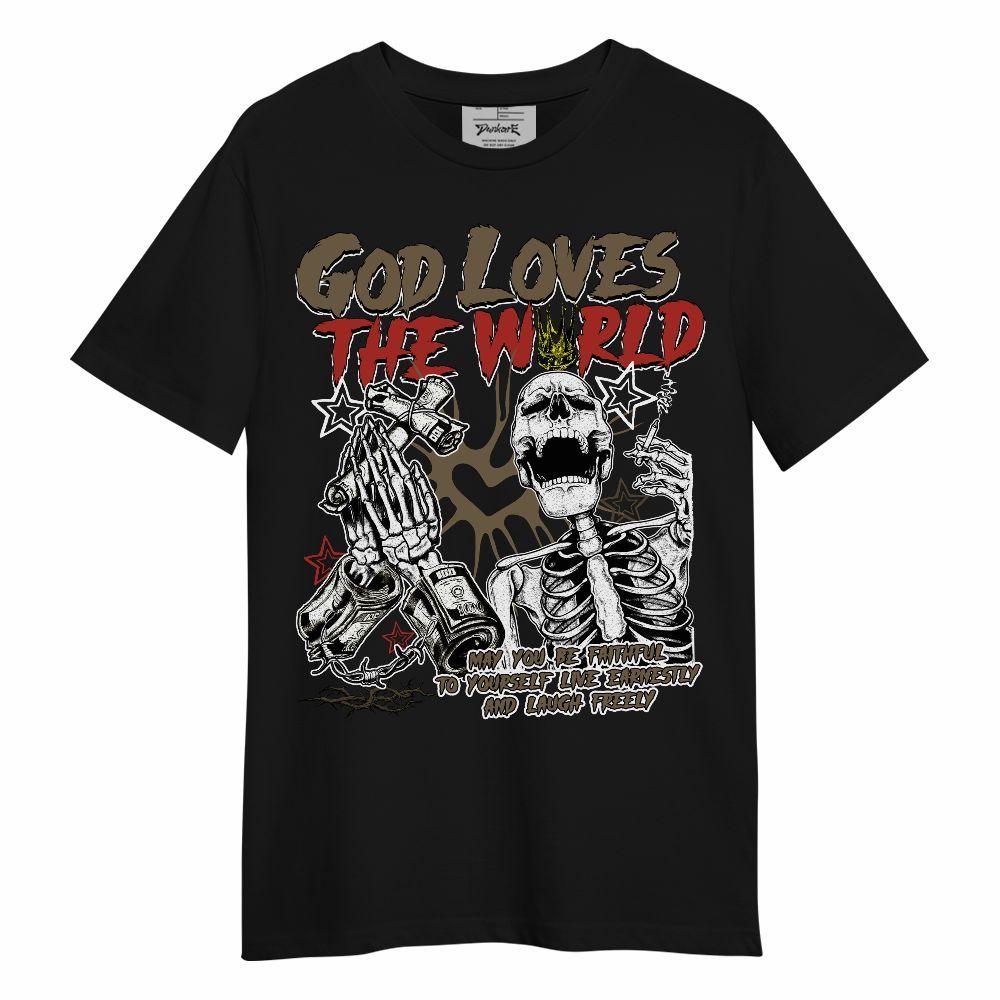 Shirt To Match Olive 9s - God Loves The World Unisex Shirt