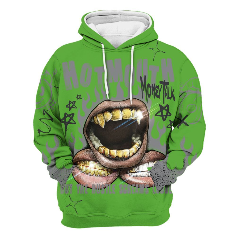 Hoodie To Match Retro Green Bean 5s - Mouth Burning Street Style All Over Print