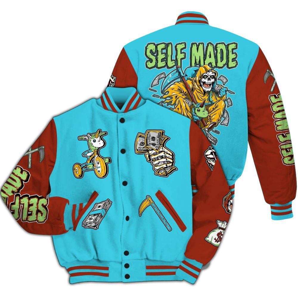 Varsity Jacket To Match SB Dunk Di'Orr Greenwood - Self Make Skeleton All Over Print