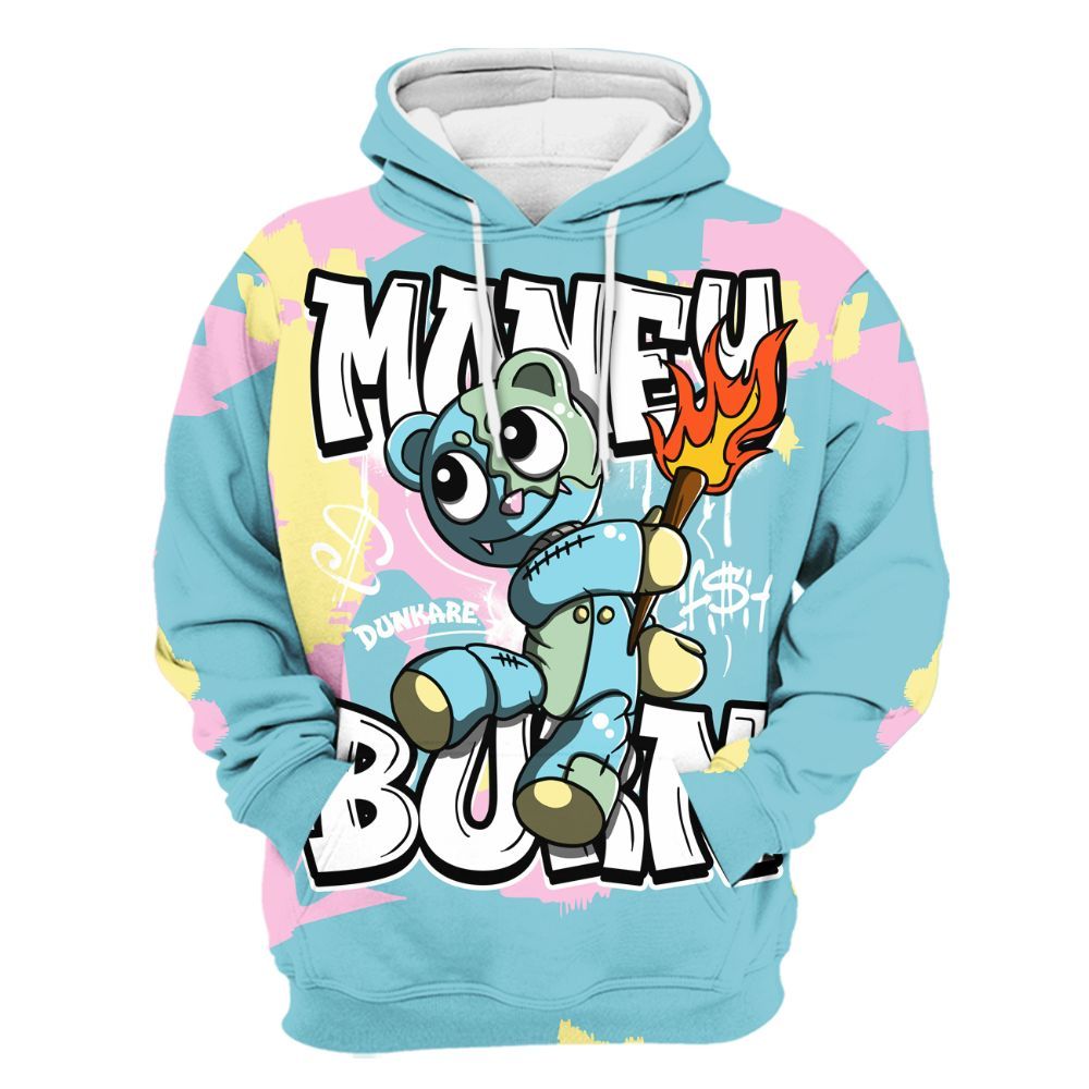 Hoodie To Match SB Dunk Low Visty - Money Burn Retro All Over Print