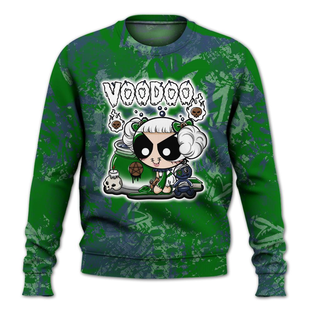 Sweatshirt To Match Midnight Navy 13s - Voodooz Heart Grunge All Over Print