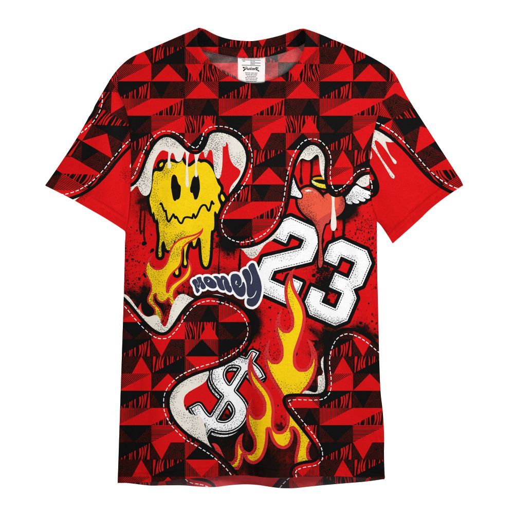 Shirt To Match Low OG Howard University 1s - 23 Smile Burning Heart All Over Print
