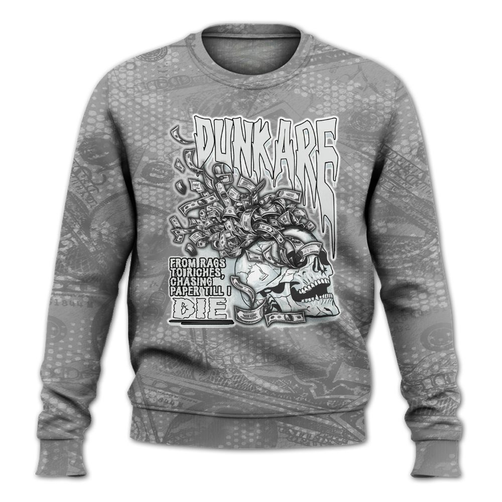 Sweatshirt To Match Black Wolf Grey 12s - From Rags To Riches All Over Print