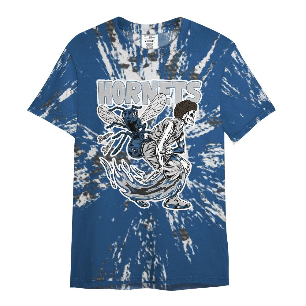 Shirt To Match High OG Midnight Navy 1s - Hornets Skeleton Luxury All Over Print