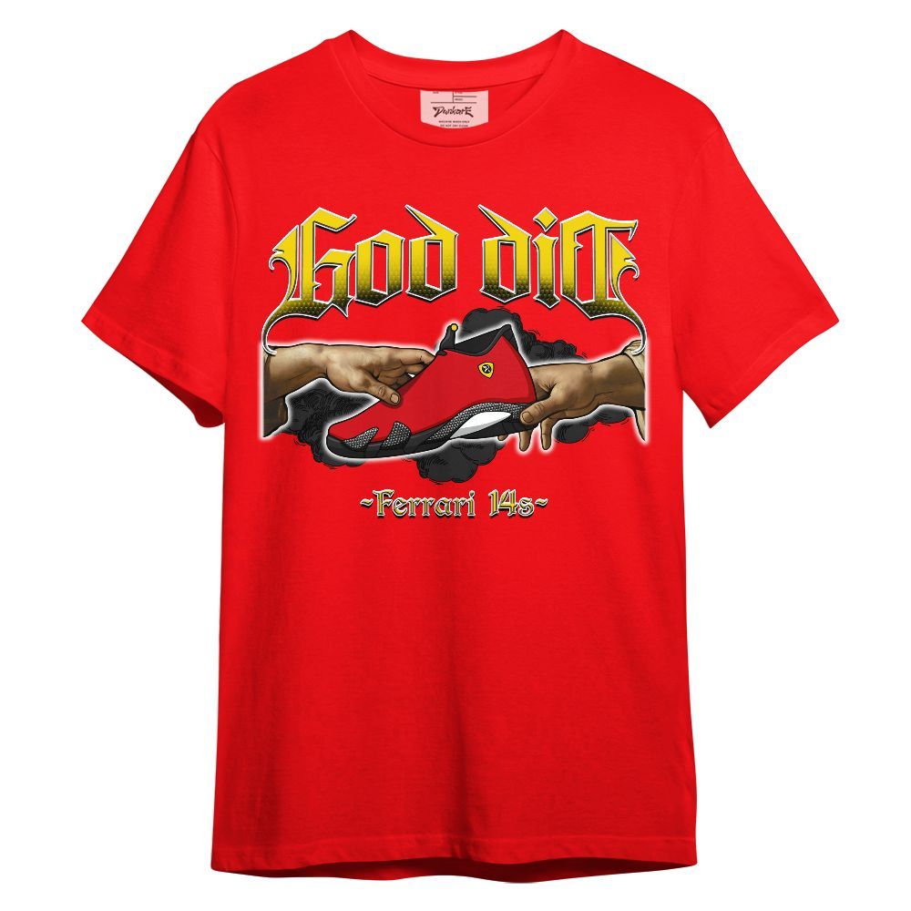 Shirt To Match Ferrari 14s - God Did Sneaker Graphic