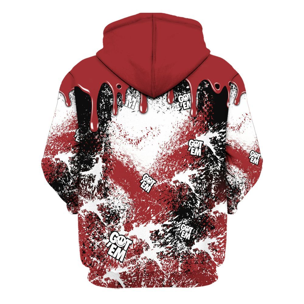 Hoodie To Match Alternate Flu Game 12s - Dripping 23 Drip All Over Print